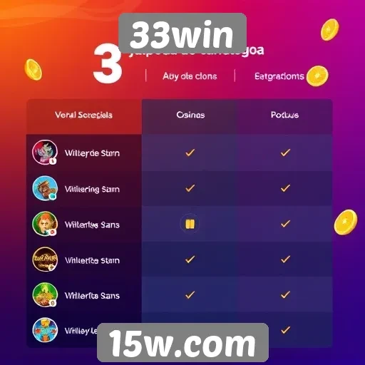 Comparação entre 33win e outras plataformas de jogos
